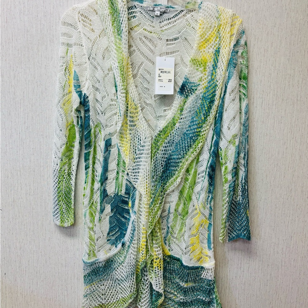 Alberto Makali Multicolor Knit Sweater Medium NWT